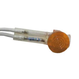 CAMDENBOSS Orange Panel Mount Indicator 580 Series, 10 mm Mount Hole, Lead Wire Termination, 240V IND580405-240-T/AMB