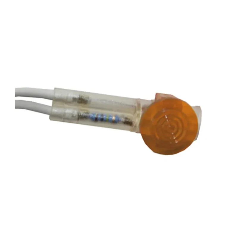 CAMDENBOSS Orange Panel Mount Indicator 580 Series, 10 mm Mount Hole, Lead Wire Termination, 240V IND580405-240-T/AMB