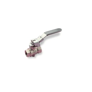 Norgren Nickel Plated Brass Threaded 2-Way Ball Valve ISO 228/1, 1/4 in Port Size, 14 bar Pressure, Zinc Plated 601812128