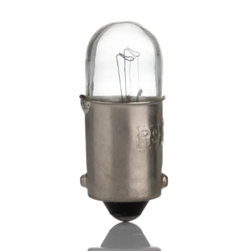RS PRO Incandescent Indicator Light BA9S 60V 1.2W 20mA Clear Lens 3000h BA9S