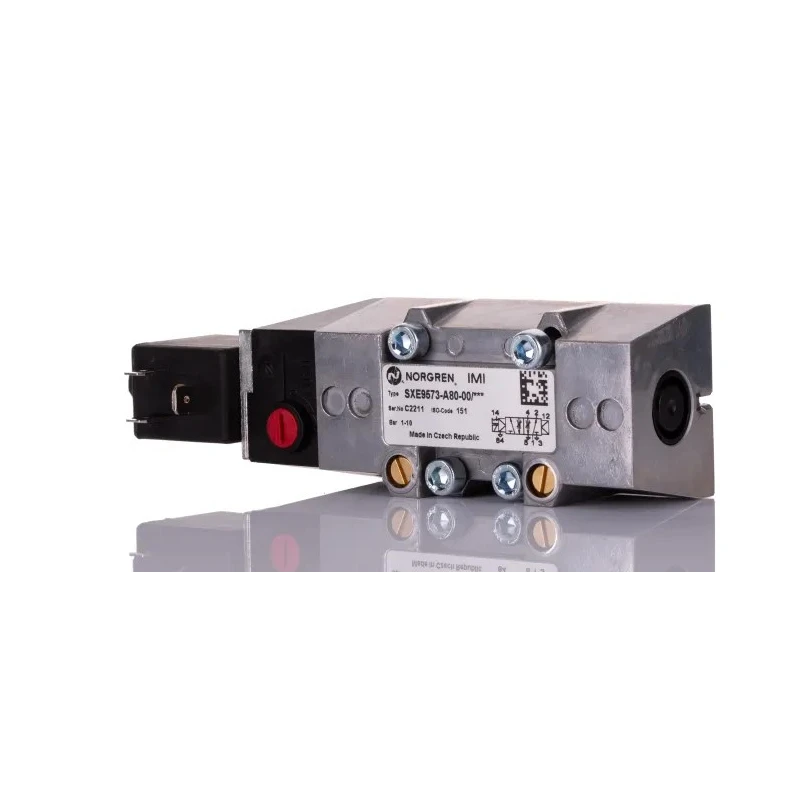Norgren Pneumatic Solenoid Valve Bistable Solenoid Air ISO Star Series 24V Sub-Base Mount 5-Port SXE9573-A80-00-13J