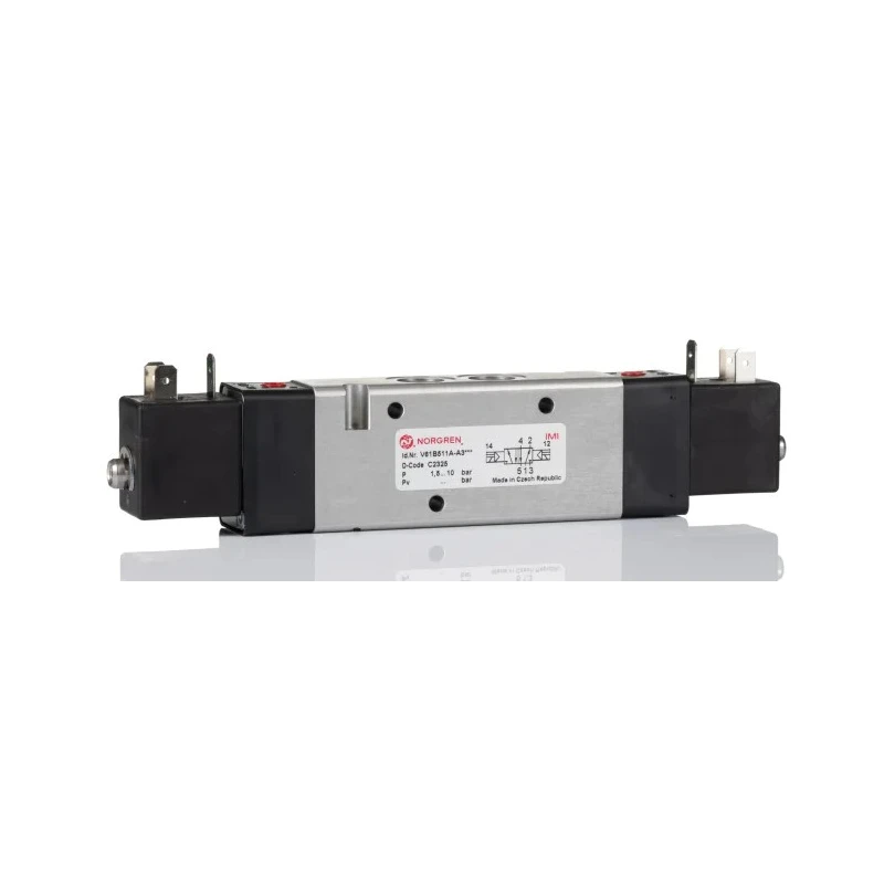 Norgren Pneumatic Solenoid Valve 5/2 Solenoid G V61 Series 24V Aluminium Body In Line Mount V61B511A-A313J