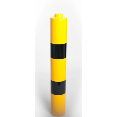 Addgards Black Yellow Cylindrical Plastic Impact Protector 1.2m Length Diameter 105mm BS105YB