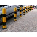 Addgards Black Yellow Cylindrical Plastic Impact Protector 1.2m Length Diameter 105mm BS105YB