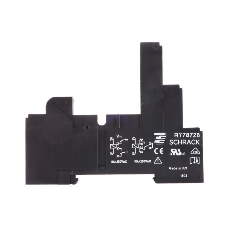 TE Connectivity 5 Way 240V AC DIN Rail Relay Socket for RT Series 6-1415035-1