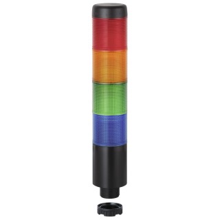 Werma Kompakt 37 Series Signal Tower Buzzer 4 Lights Blue Red Green Yellow LED 24V Base 699.250.75