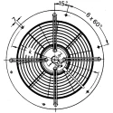 ebm-papst W4S250 Series Axial Fan 230V AC 72W 870 m³/h 530mA Max IP44 320mm x 85mm x 85mm 