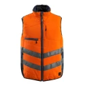 Mascot Workwear Navy Orange Zipper Hi Vis Vest Size S Water Repellent EN ISO 20471 Classe 1 GRIMSBY 15565-249-14010 S