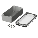 Bopla Euromas Series IP66 IK07 Light Grey Transparent Lid Polycarbonate Enclosure 55 mm x 160 mm x 80 mm 02220100
