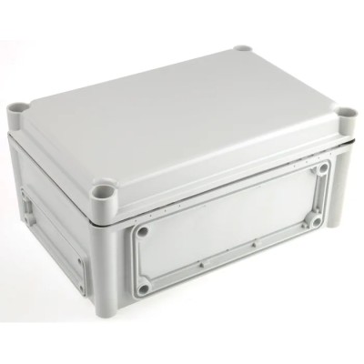 Fibox Flanged EK Series Grey Polycarbonate Enclosure IP66 IP67 IK08 130 mm x 280 mm x 190 mm EKJB 130 G + EKJVT