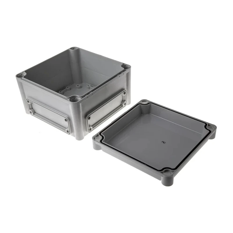 Fibox Flanged EK Series Grey Grey Lid Polycarbonate Enclosure IP66 IP67 IK08 130 mm x 190 mm x 190 mm EKHA 130 G + EKHVT