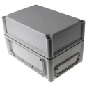 Fibox Flanged EK Series Polycarbonate Enclosure Grey Lid IP66 IP67 IK08 180 mm x 280 mm x 190 mm EKJB 180 G + EKJVT