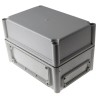 Fibox Flanged EK Series Polycarbonate Enclosure Grey Lid IP66 IP67 IK08 180 mm x 280 mm x 190 mm EKJB 180 G + EKJVT