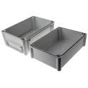 Fibox Flanged EK Series Polycarbonate Enclosure Grey Lid IP66 IP67 IK08 180 mm x 280 mm x 190 mm EKJB 180 G + EKJVT