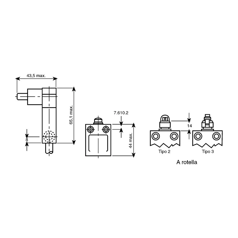 Honeywell Technologies 14CE Series Plunger Limit Switch SPDT Die Cast Zinc Housing IP65-IP68 250V ac 14CE3-1H