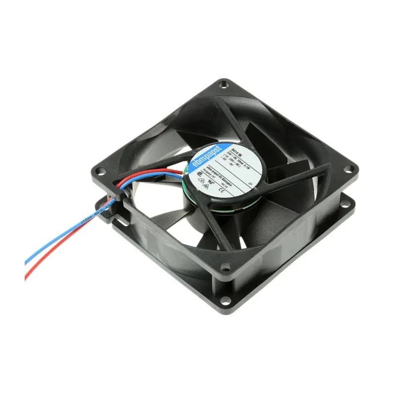 ebm-papst 8400 N Series Axial Fan 24V DC 33 m³/h 700 mW 30 mA Max IP20 80 mm 25 mm IP20