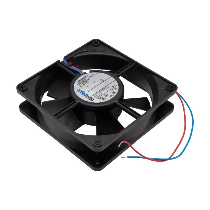 ebm-papst 4300 Series Axial Fan 12V DC 3.1W 140 m³/h 220mA IP68 119mm x 119mm x 32mm 