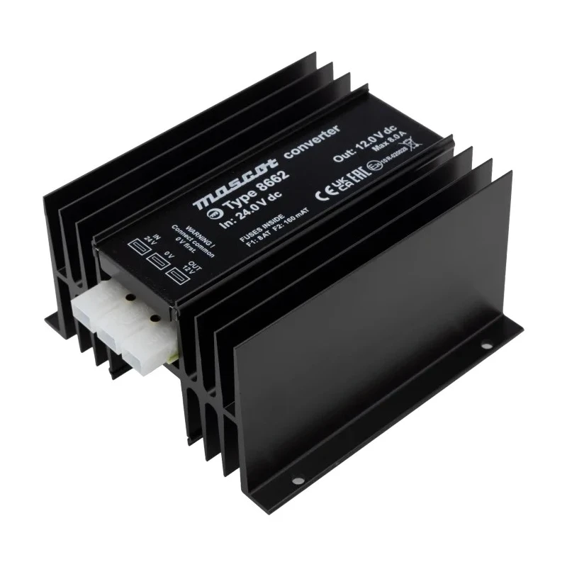 Mascot 8662 DC/DC Converter 13.5V DC Output, 8 A Current, 20V-24V DC Input, Operating Temp -20°C to 25°C 8662000067