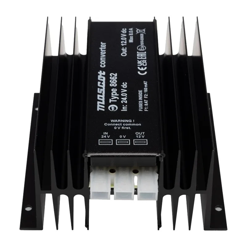 Mascot 8662 DC/DC Converter 13.5V DC Output, 8 A Current, 20V-24V DC Input, Operating Temp -20°C to 25°C 8662000067