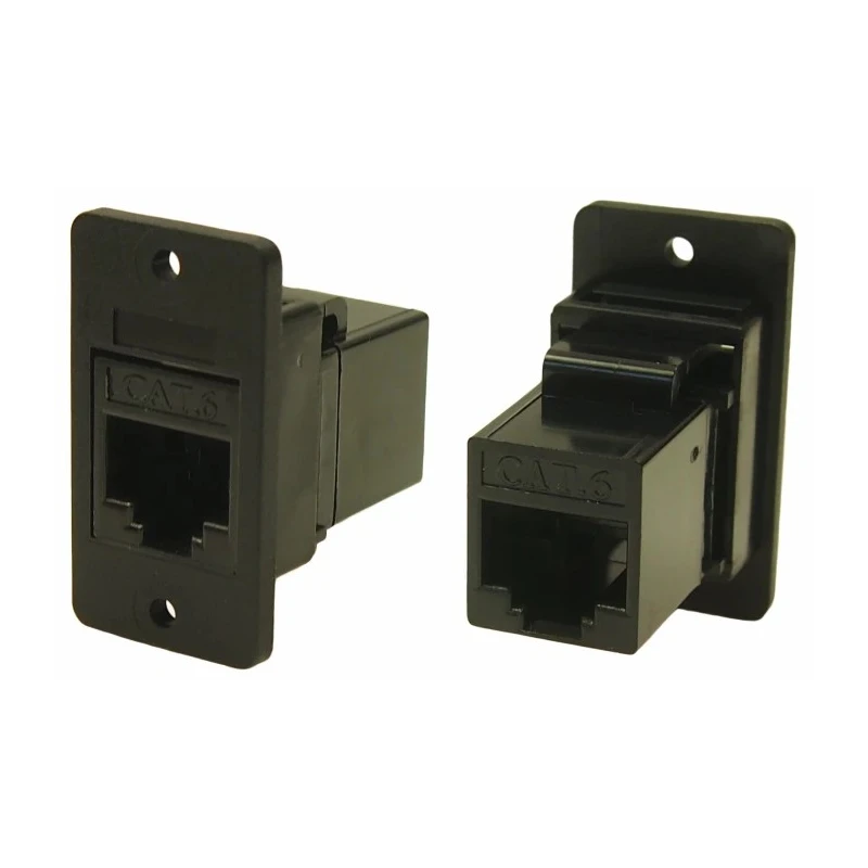 RS Pro RJ45 Connector Female Panel Mount Cat6 Rectangular 1 Port 8 Way RJ45