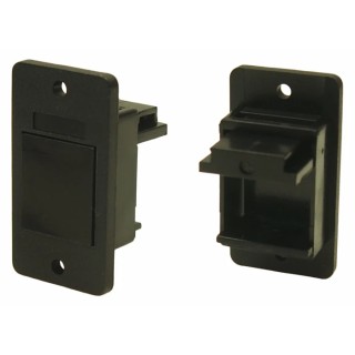 RS PRO Blanking Plate for Use with Feed Through Connector, RJ45, Black Die Cast Zinc Material 218-8328