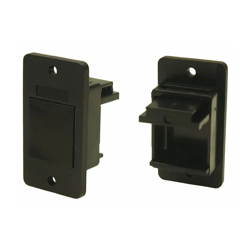 RS PRO Blanking Plate for Use with Feed Through Connector, RJ45, Black Die Cast Zinc Material 218-8328