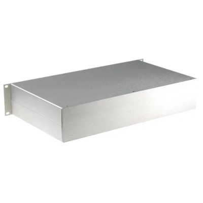 RS PRO 2 U 19 in Aluminium Rack Mount Case External Depth 254 mm External Height 88 mm 584-227