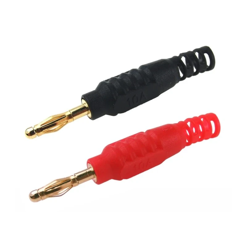 RS PRO Red and Black Male Banana Connector 2 mm, Solder Termination, 30 V AC, 60 V DC, 10 A Current Rating 218-8329