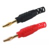 RS PRO Red and Black Male Banana Connector 2 mm, Solder Termination, 30 V AC, 60 V DC, 10 A Current Rating 218-8329