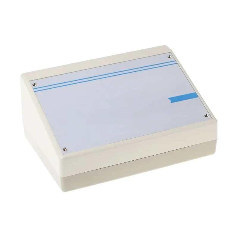 OKW DeskCase 190 Series White ABS Desktop Enclosure Sloped Front 220mm x 156mm x 100mm A9082065+A9180001