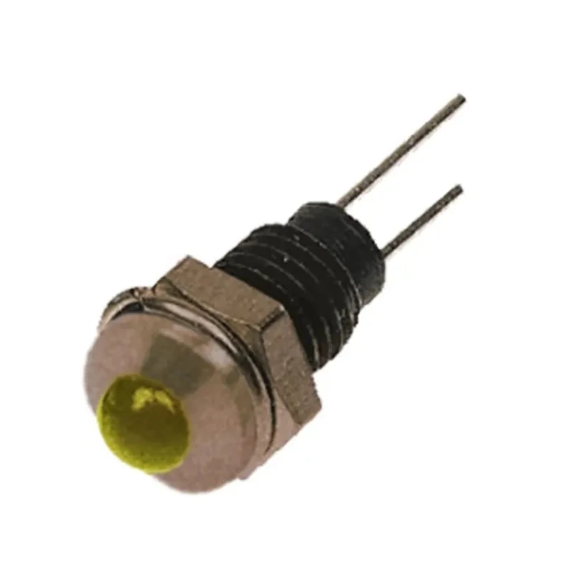 Bulgin Yellow LED Panel Mount Indicator 6.1 mm Mount Hole, Lead Wire Termination, IP67, 2V DX1118/YL