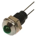 Bulgin LED Green Panel Mount Indicator 6.1 mm Mount Hole Size Lead Wire Termination IP67 DX1118/GN