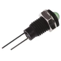 Bulgin Green LED Panel Mount Indicator 6.1 mm Mount Hole IP67 Lead Wire Termination 2.1V DC DX1119/GN