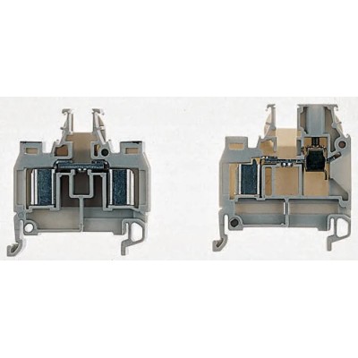 Entrelec SNA Series DIN Rail Terminal Block Grey 1-Level 1.5mm² Screw Termination 1kV ac 17.5A 1SNA199051R2600