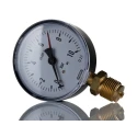 WIKA 63 mm G 1/4 Threaded Pressure Gauge, 10 bar, Plastic Case, Bottom Entry, 60°C Maximum Operating Temperature 9052828