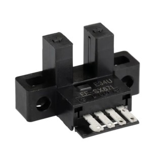 Omron Through Beam Photoelectric Sensor Fork Style 5 mm Detection Range NPN Output IP50 EE-SX671