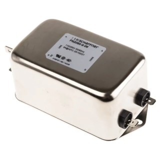 Schaffner Chassis Mount EMI Filter 6 A 250V AC/DC 400Hz Fast-On Termination Single Phase FN2080