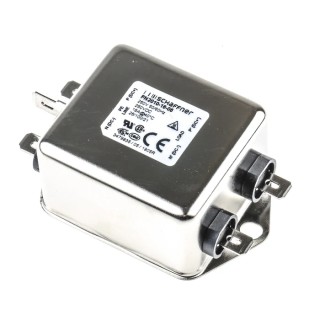 Schaffner Chassis Mount EMI Filter 16 A 250V AC/DC, 0 Hz to 400 Hz, Fast-On Termination, 1 Phase FN2010