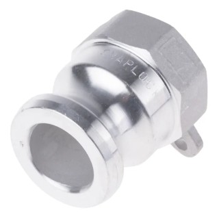 RS PRO Aluminium Cam and Groove Hose Connector 25.4 mm ID 1In BSP Male to Female, 17 Bar 362-6649