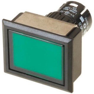 EAO 61 Series Green Momentary Illuminated Flush and Raised Push Button Head, Square Shape, IP65 61-1100.0,61-9681.5,61-9931.0
