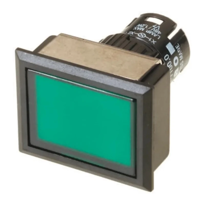 EAO 61 Series Green Momentary Illuminated Flush and Raised Push Button Head, Square Shape, IP65 61-1100.0,61-9681.5,61-9931.0