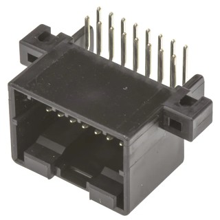 TE Connectivity MULTILOCK 040 Female Connector Housing 2.5 mm Pitch 16 Way 2 Row Right Angle 174053-2