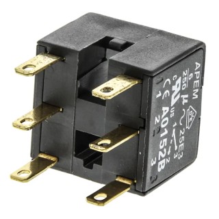 APEM Push Button Contact Block, A01 Series, 2 CO, 250V, Solder Lug/Quick Connect Terminals A0152B