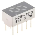 Broadcom 1 Digit 7 Segment Red LED Display Cathode, 7.6 mm Character Height HDSP-7513