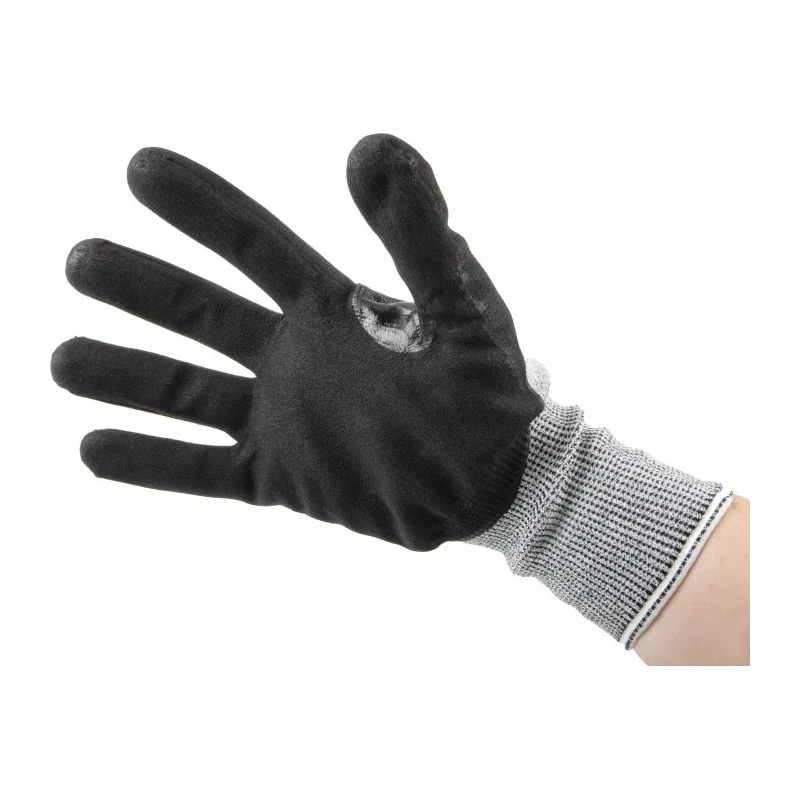 Pro Fit Black Grey Nitrile Foam Coated Work Gloves Size 9 Cut Level E Protection G910-09