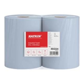 Katrin Industrial Paper Wiping Roll 360 x 380 mm 3-Ply Laminated Blue 500 Sheets 464224