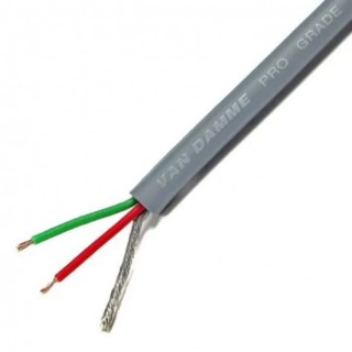Van Damme 2 Core 0.22 mm² CSA Screened Audio Cable, 4.85 mm OD, 100 m Length, Grey 268018080100
