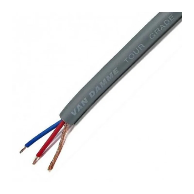 Van Damme VAN DAMME TOUR GRADE CLASSIC XKE Series 3 Core 0.22 mm² CSA Screened Audio Cable 6.35 mm OD 100 m Grey 268024080100