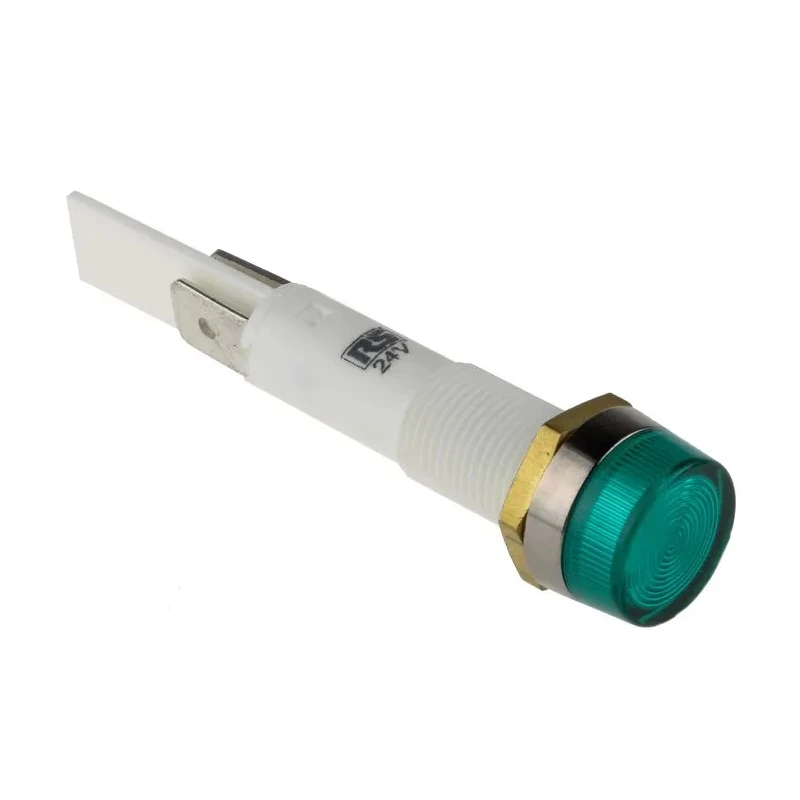 Arcolectric (Bulgin) Ltd 0277 Series Green Panel Mount Indicator 24V 22mA Solder Tab Termination IP67 C027700FAH
