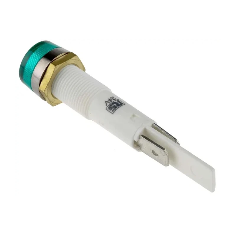 Arcolectric (Bulgin) Ltd 0277 Series Green Panel Mount Indicator 24V 22mA Solder Tab Termination IP67 C027700FAH